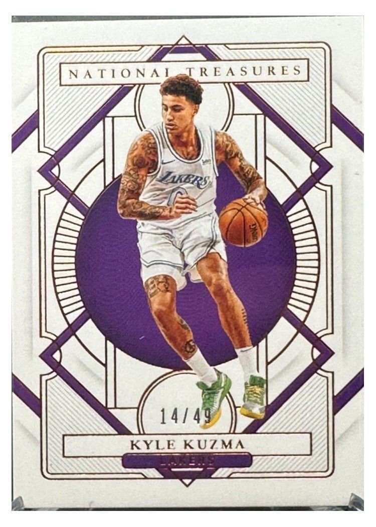 2020-21 Panini National Treasures Base Set Kyle Kuzma #47 card
