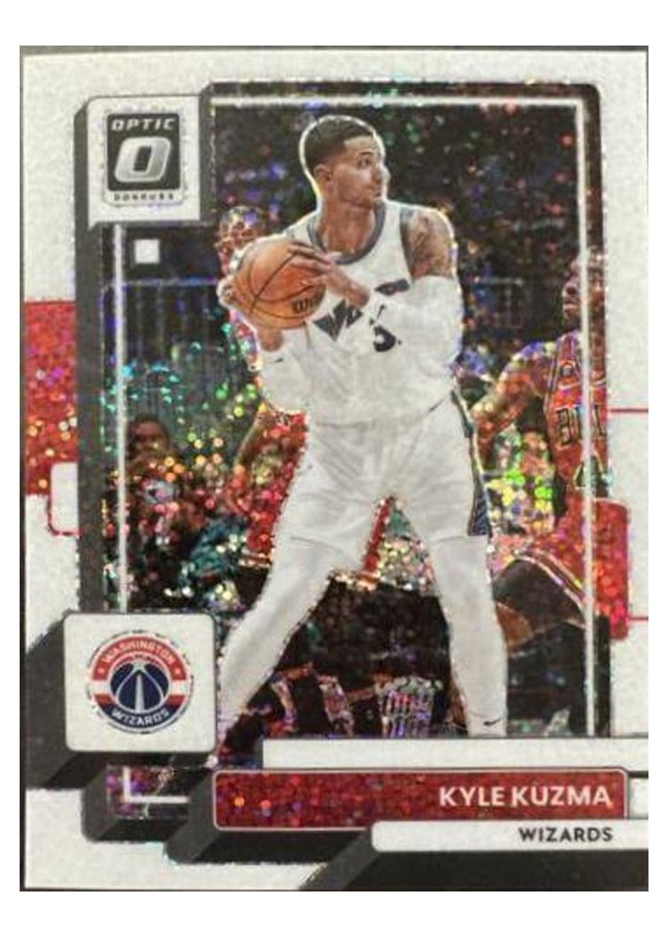 2022-23 Donruss Optic Base Set Kyle Kuzma White Sparkle #155 card