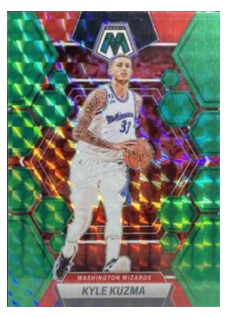 2022-23 Panini Mosaic Base Set Kyle Kuzma Green #91 card