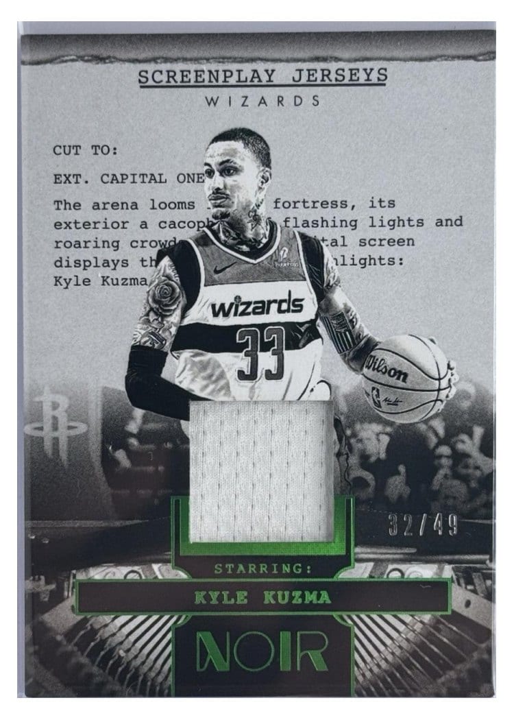 2024-25 Panini Noir Screenplay Jerseys Set Kyle Kuzma #34 card