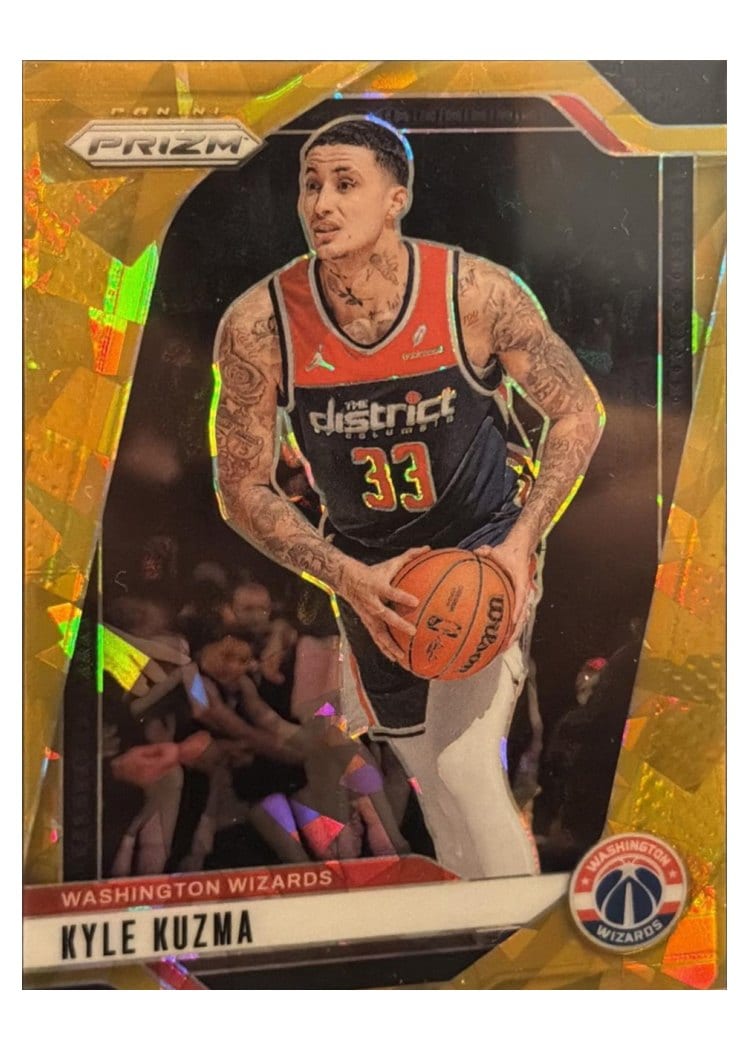 2024-25 Panini Prizm Base Set Kyle Kuzma Ice Gold #150 card