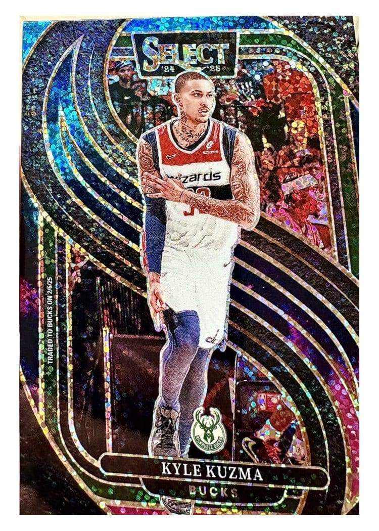 2024-25 Panini Select Base Set Kyle Kuzma Cosmic Prizm #106 card