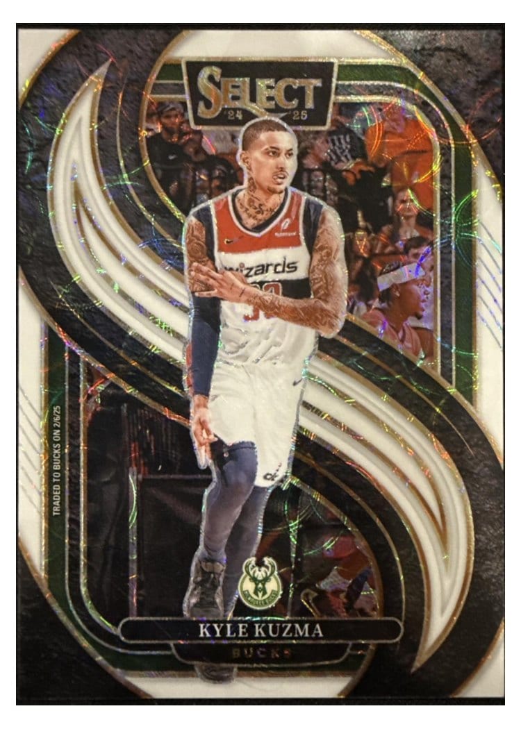 2024-25 Panini Select Base Set Kyle Kuzma White Scope Prizm #106 card