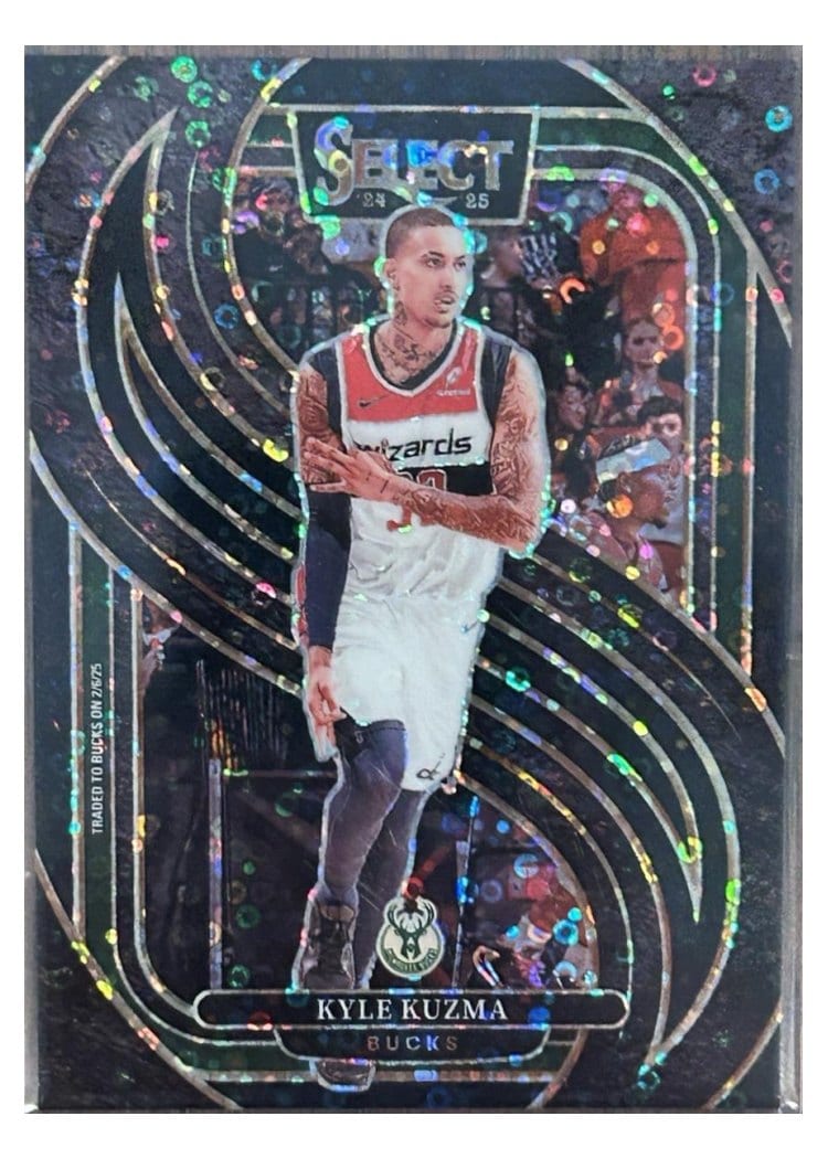 2024-25 Panini Select Base Set Kyle Kuzma Black Disco Prizm #106 card
