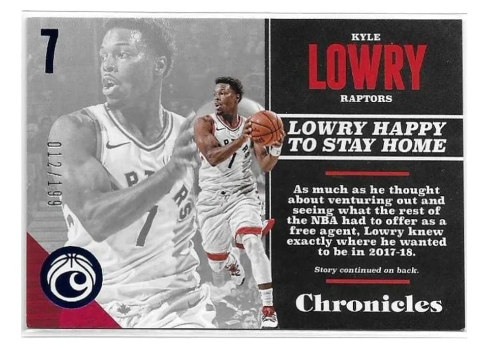 2017 Panini Chronicles Kyle Lowry #11 card
