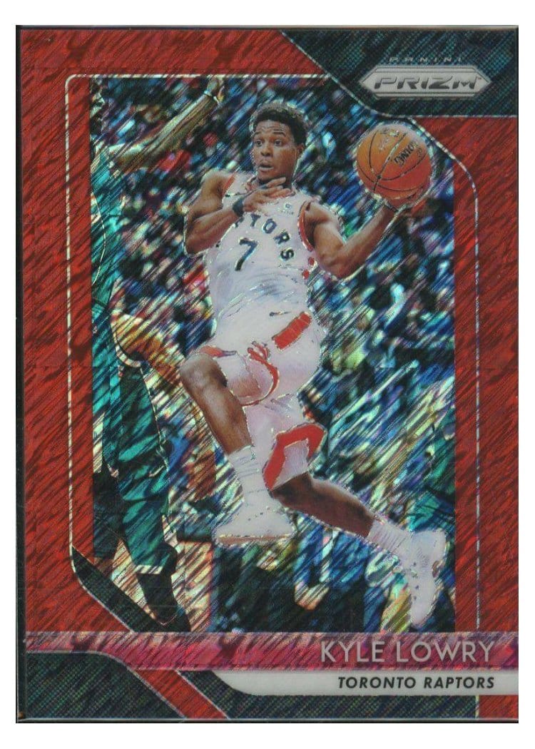 2018-19 Panini Prizm Base Set Kyle Lowry Red Shimmer Prizm #33 card