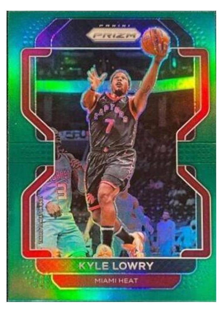 2021-22 Panini Prizm Base Set Kyle Lowry Green Wave #31 card
