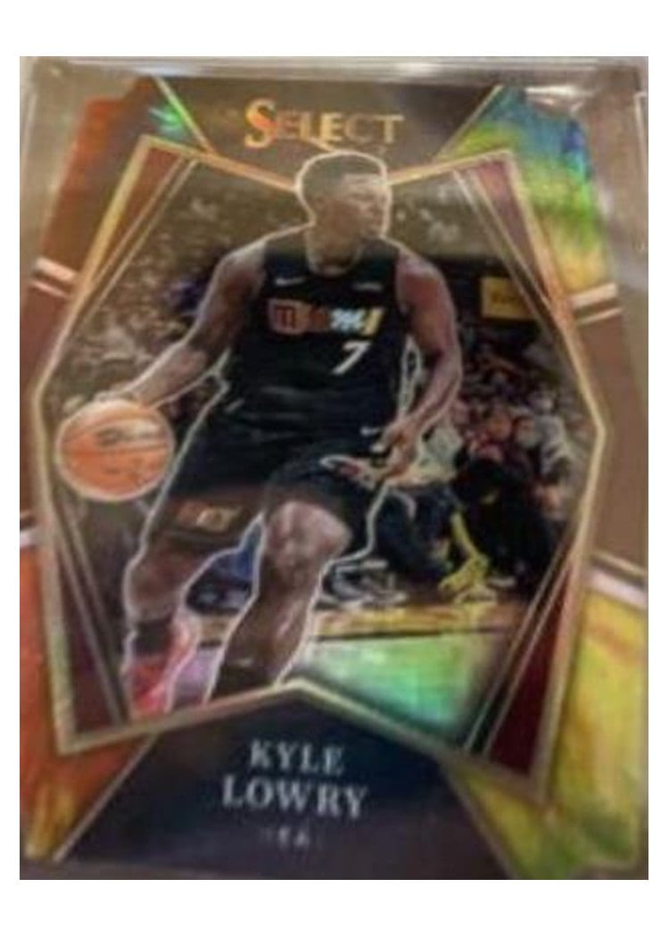 2021-22 Panini Select Base Set Kyle Lowry Tie Dye Prizm Die Cut #165 card