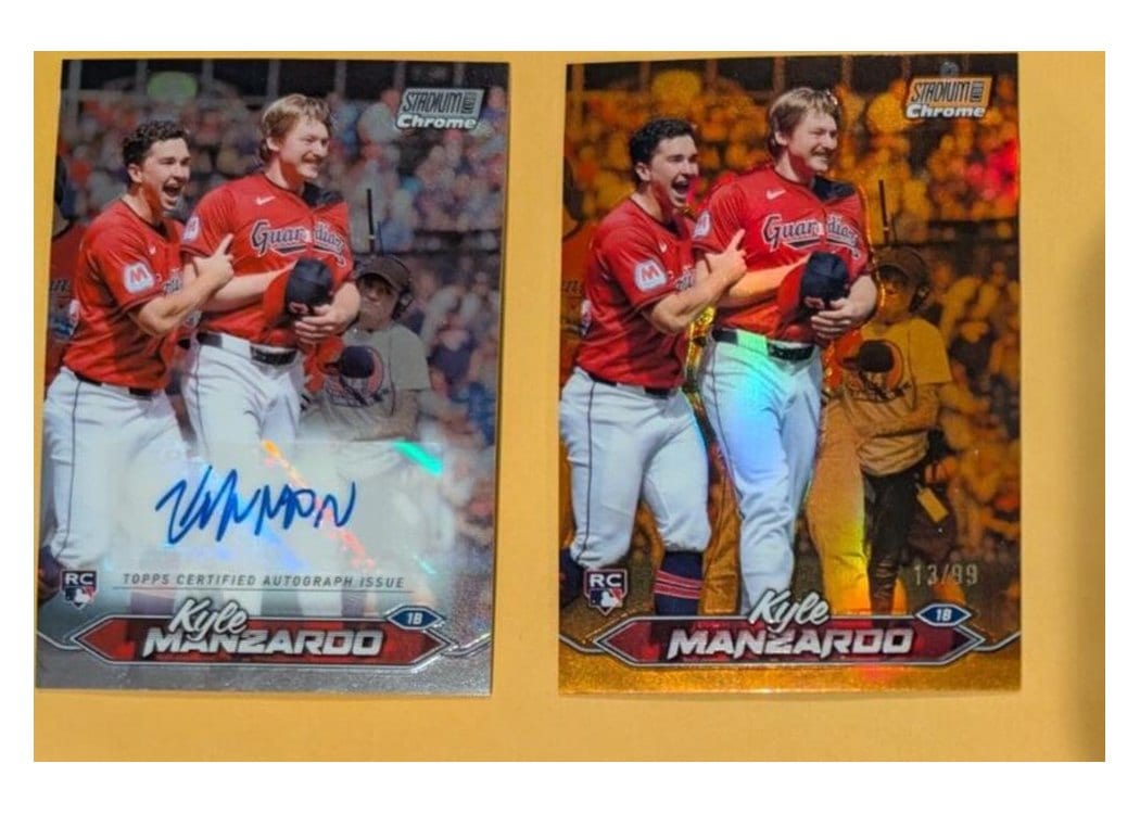 2024 Stadium Club Chrome Autographs Kyle Manzardo #SCCA-MAN card