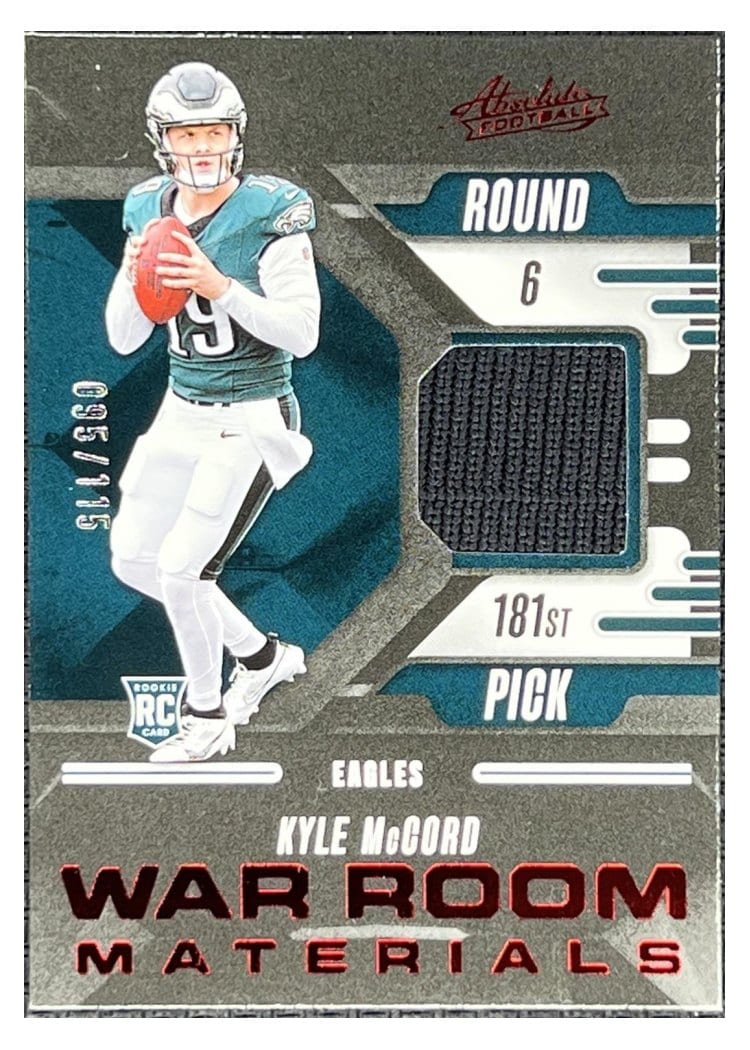 2025 Panini Absolute War Room Materials Kyle McCord #WRM-KMD card