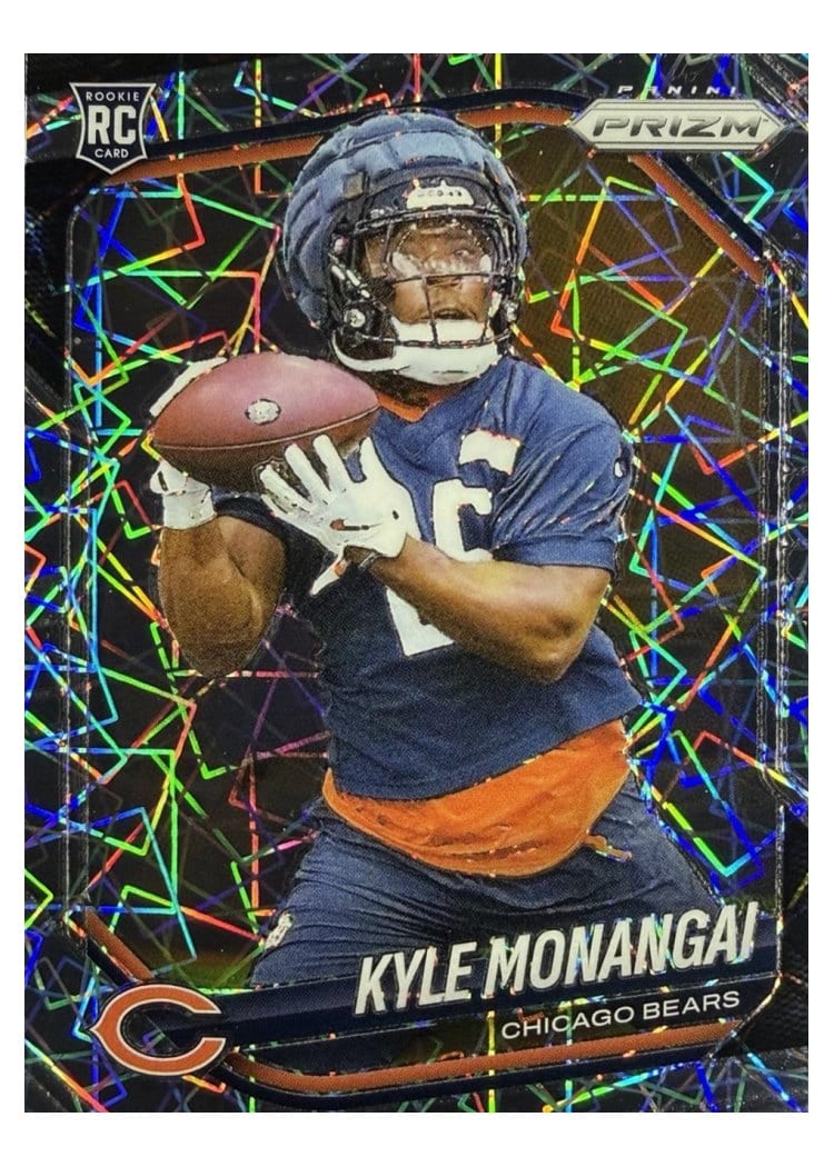 2025 Panini Prizm Base Set Kyle Monangai Lazer #348 card