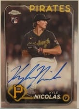 2024 Topps Chrome Rookie Autographs Kyle Nicolas #RA-KN card