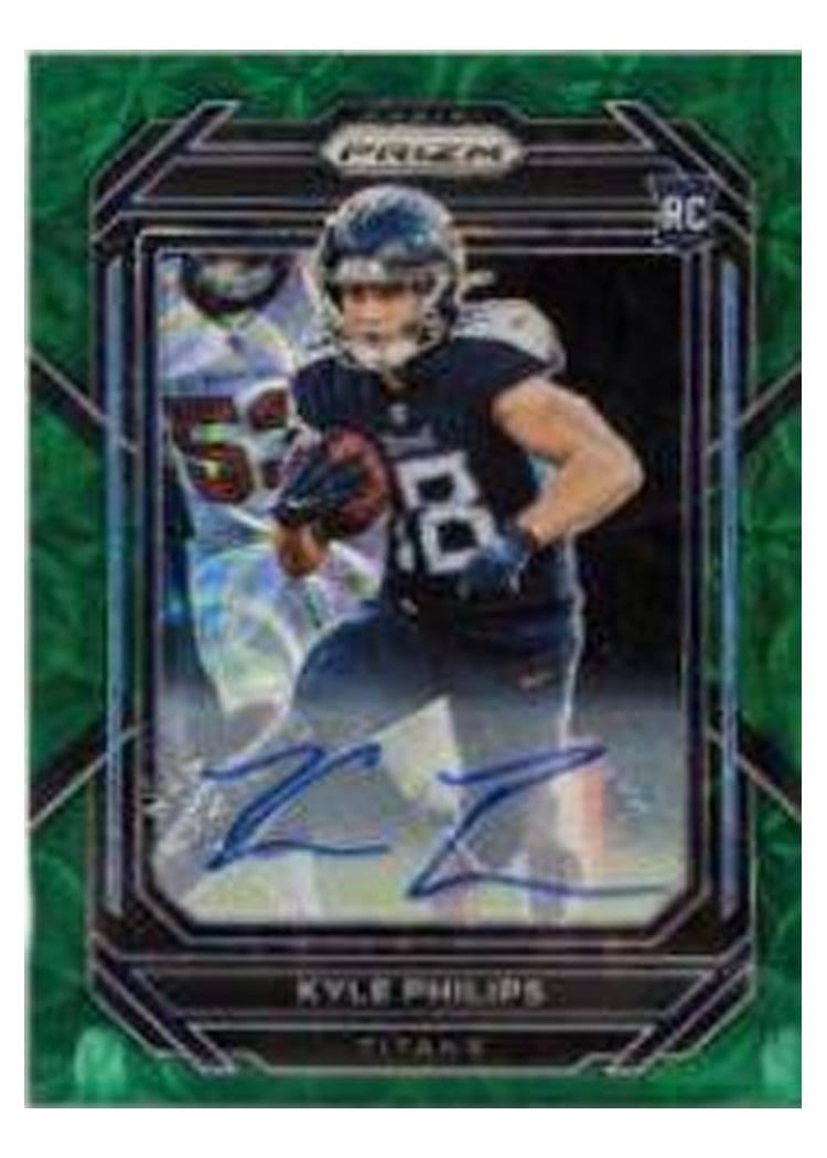 2022 Panini Prizm Base Set Kyle Philips Autograph Green Scope #357 card