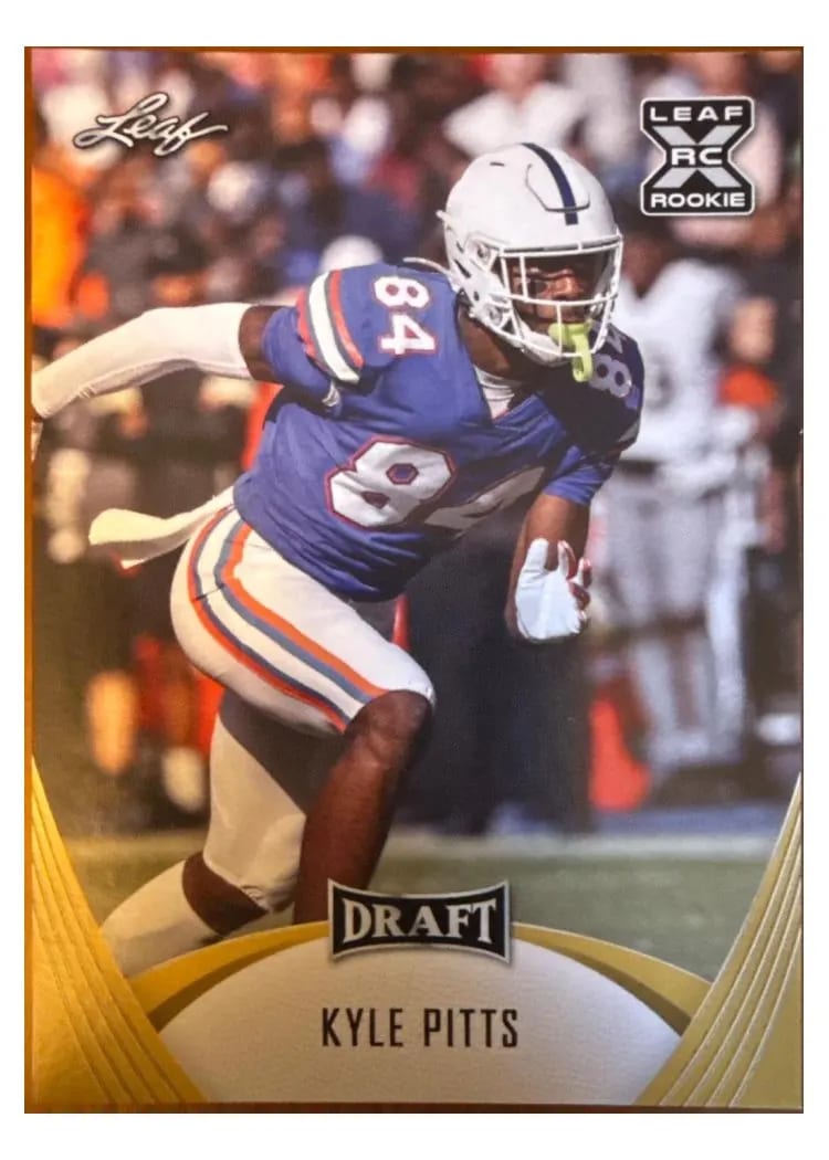 2021 Leaf Ultimate Draft Kyle Pitts #24 card