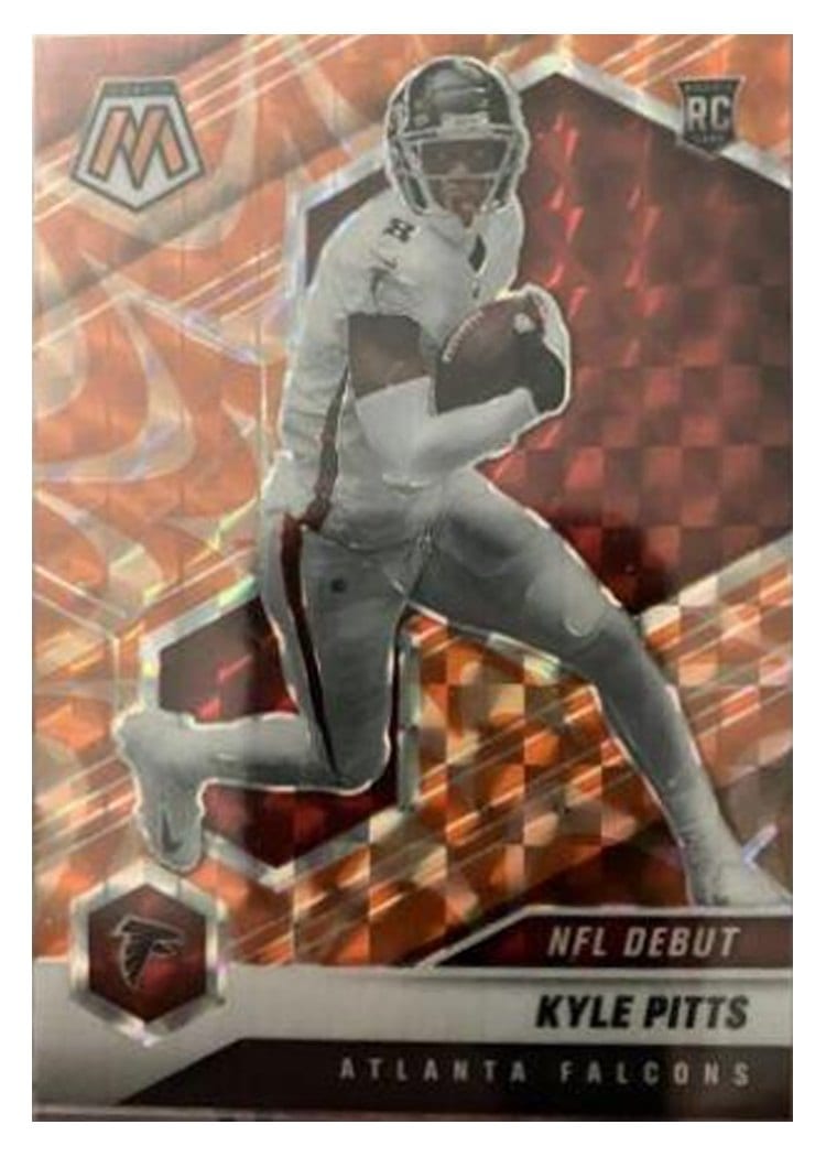 2021 Panini Mosaic Base Set Kyle Pitts Orange Fluorescent #250 card