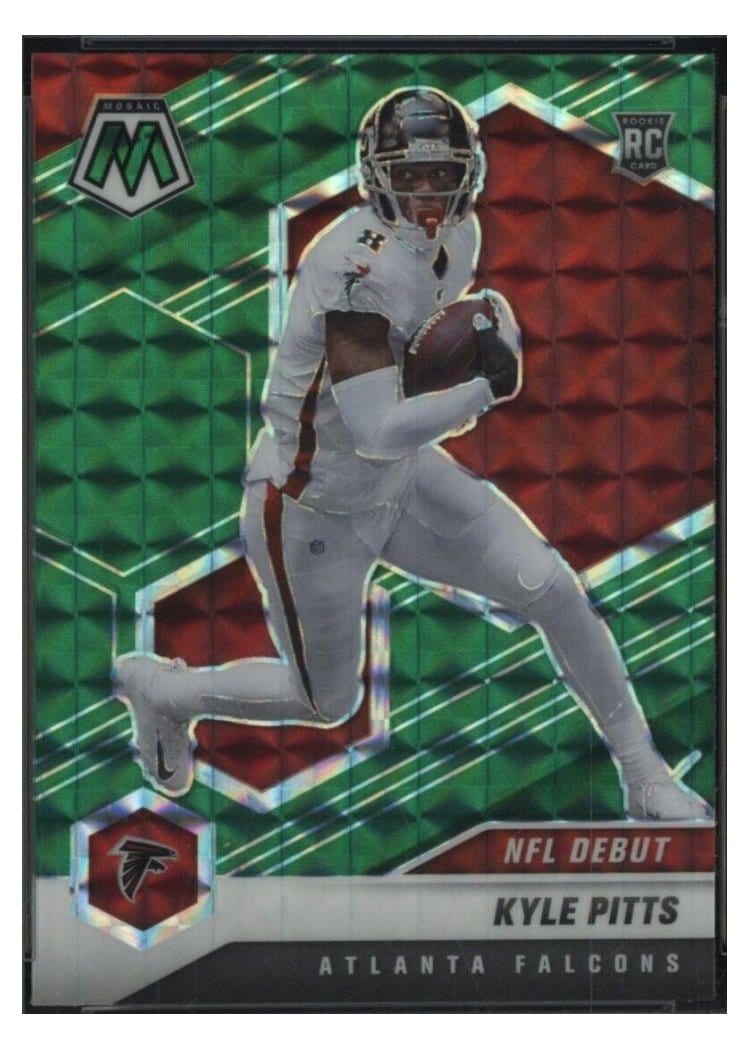 2021 Panini Mosaic Base Set Kyle Pitts Green Fluorescent #250 card