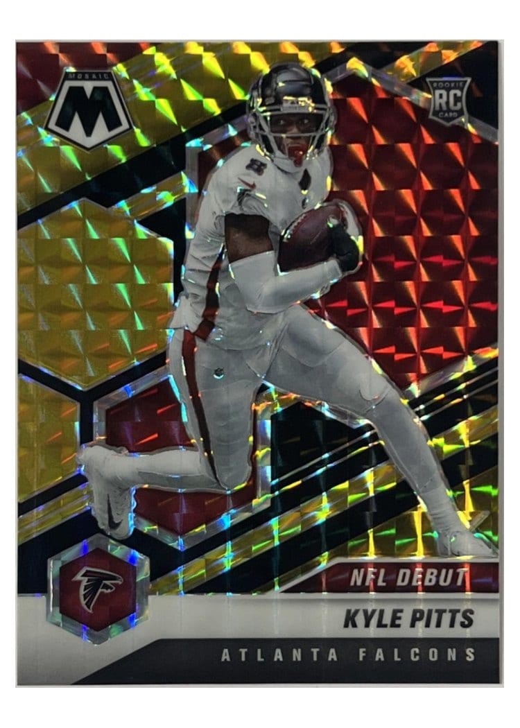 2021 Panini Mosaic Base Set Kyle Pitts Choice Black Gold Mosaic #250 card