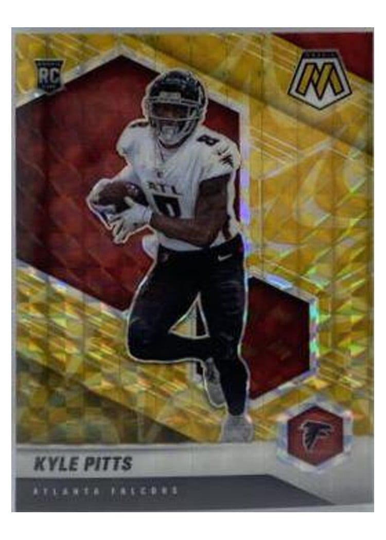 2021 Panini Mosaic Base Set Kyle Pitts Reactive Yellow Mosaic #311 card