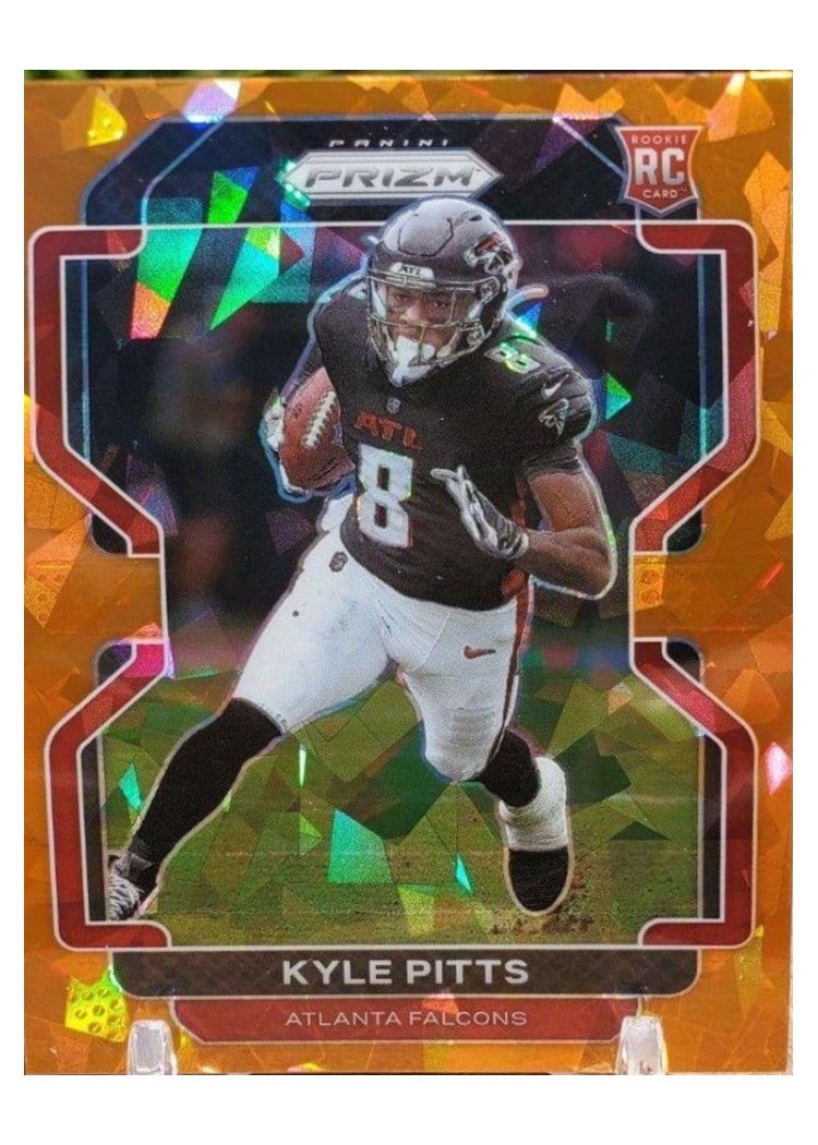 2021 Panini Prizm Base Set Kyle Pitts Orange Ice Prizm #341 card