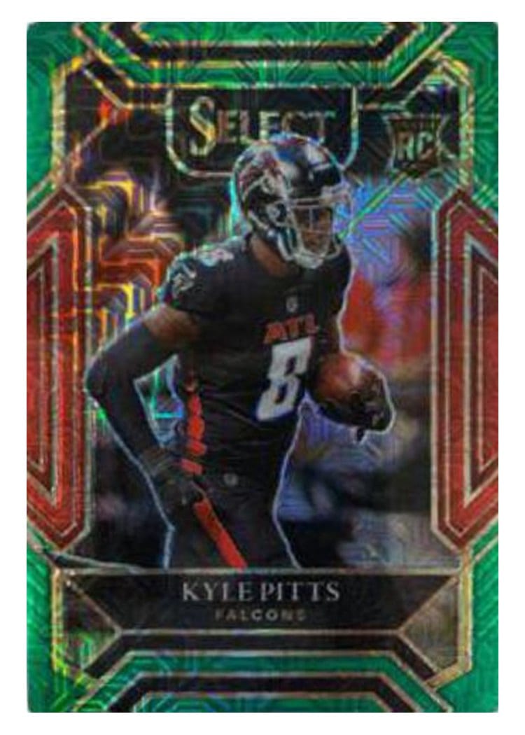 2021 Panini Select Base Set Kyle Pitts Green Die Cut #246 card