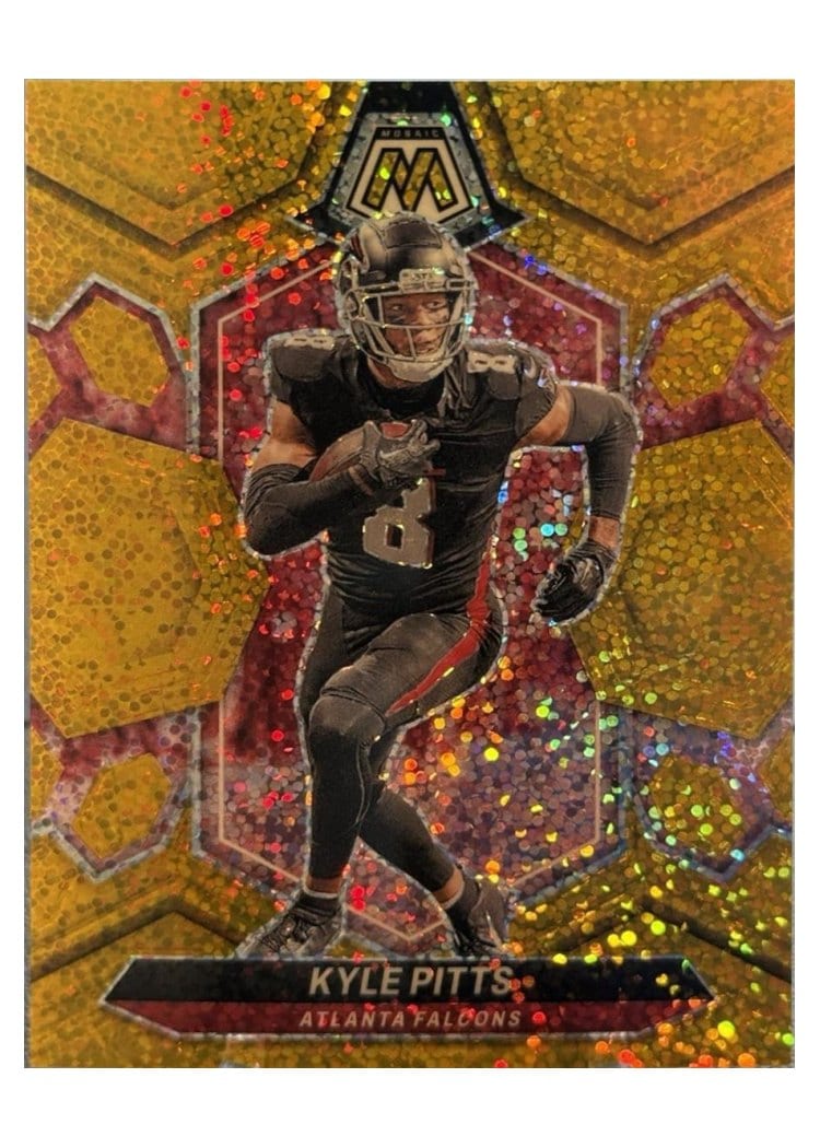 2024 Panini Mosaic Base Set Kyle Pitts Gold Sparkle #11 card
