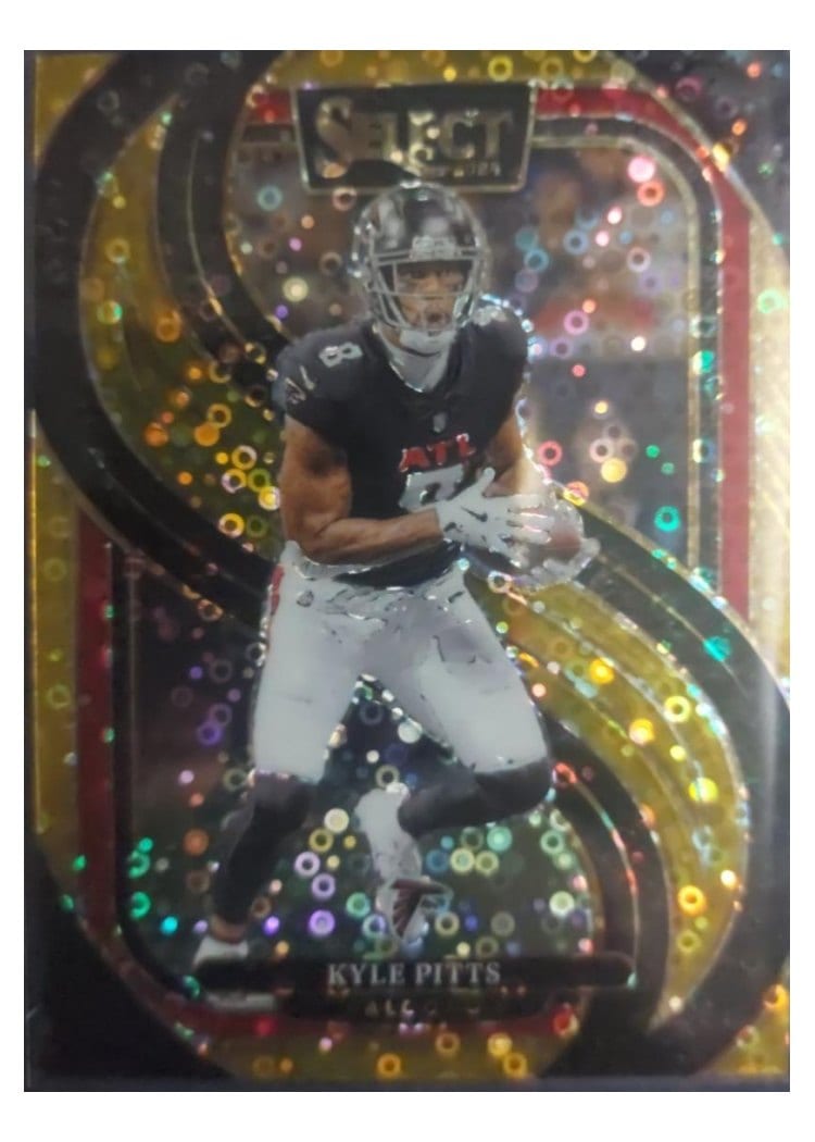 2024 Panini Select Base Set Kyle Pitts Gold Disco Prizm #178 card