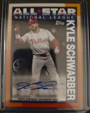 2025 Topps Update 1990 Topps All-Star Autographs Kyle Schwarber #90AS-KS card