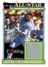 2026 Topps 1991 Topps Relics Kyle Schwarber #91R-KS card