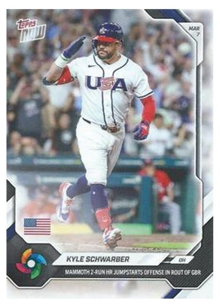 2026 Topps Now WBC Kyle Schwarber #WB14 card