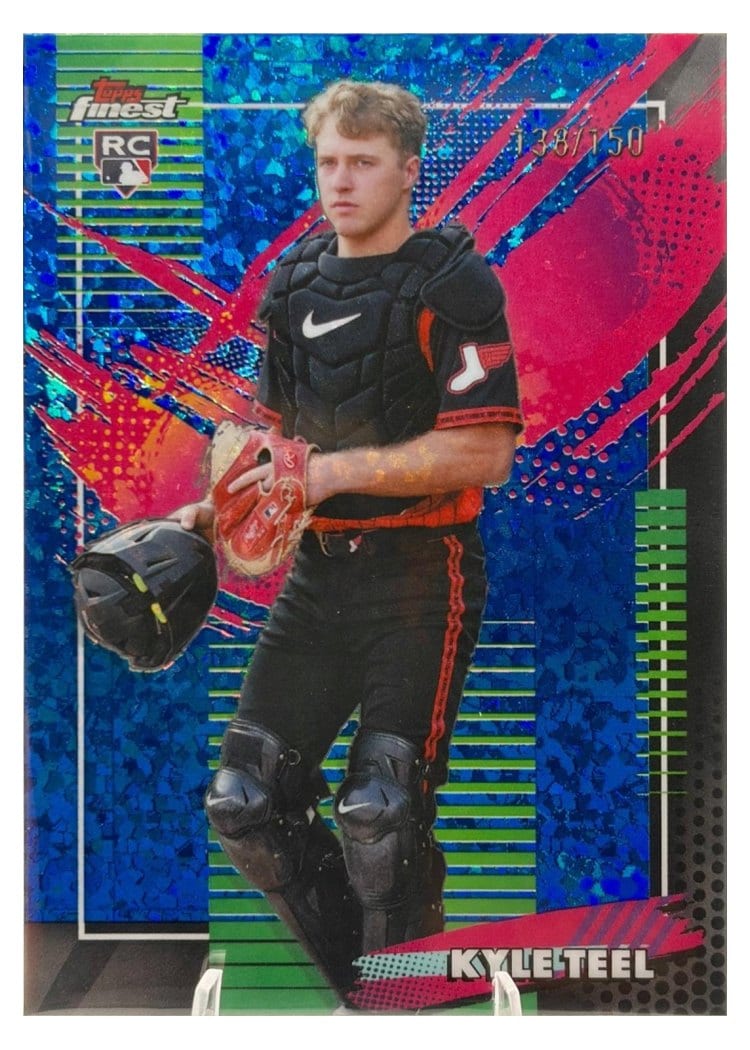2026 Topps Finest Kyle Teel Blue Mini Diamond Refractor #267 card