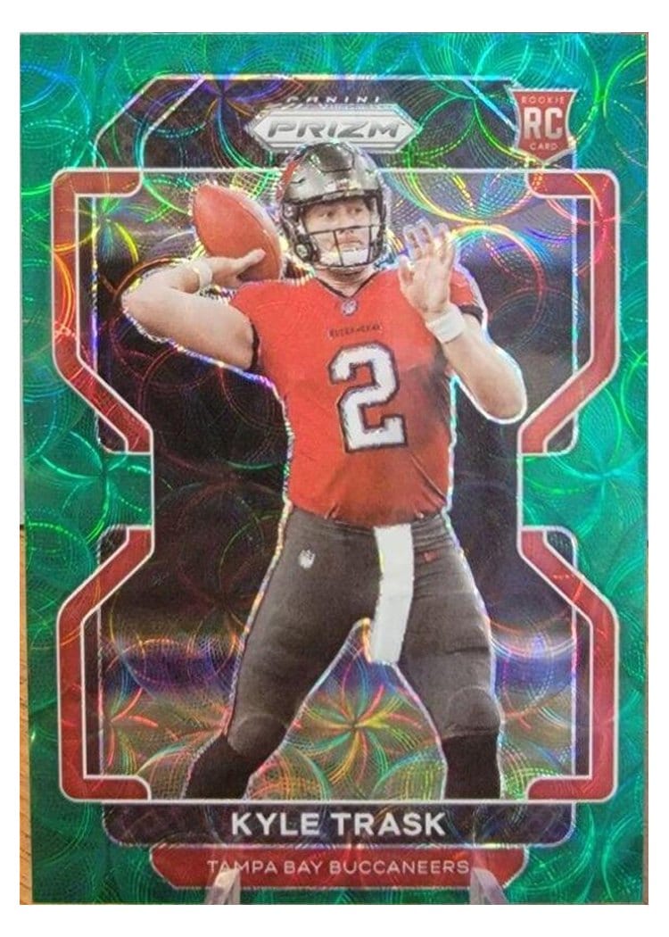 2021 Panini Prizm Base Set Kyle Trask Green Scope Prizm #339 card