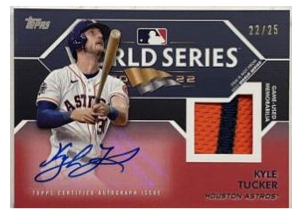 2023 Topps World Series Champion Autograph Relics Kyle Tucker #WCAR-KT card