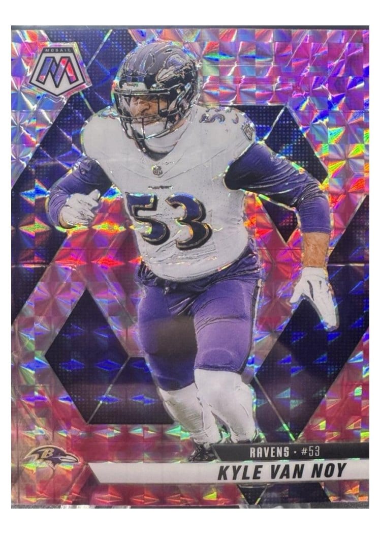 2025 Panini Mosaic Base Set Kyle Van Noy Camo Pink #13 card