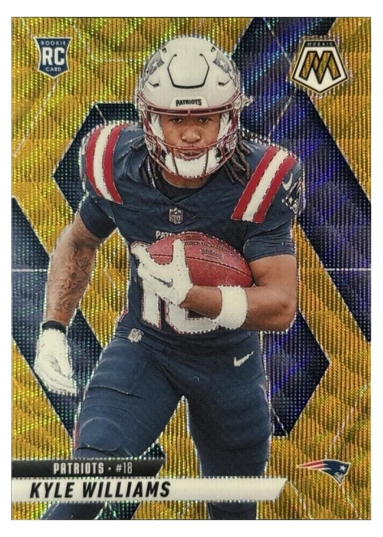 2025 Panini Mosaic Base Set Kyle Williams Gold Wave #353 card