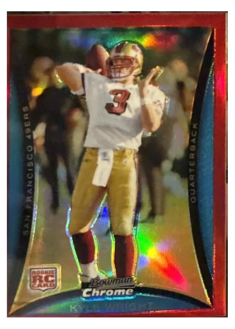 2008 Bowman Chrome Kyle Wright Red Refractor #BC65 card