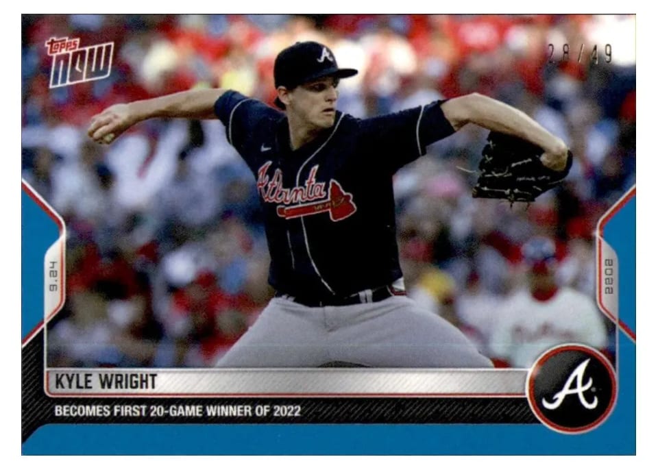 2022 Topps Now Kyle Wright #952 card