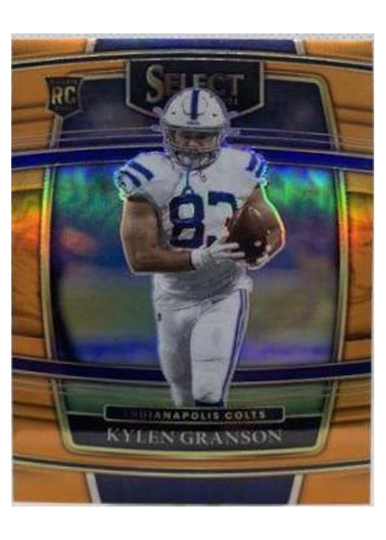 2021 Panini Select Base Set Kylen Granson Orange Die Cut #94 card