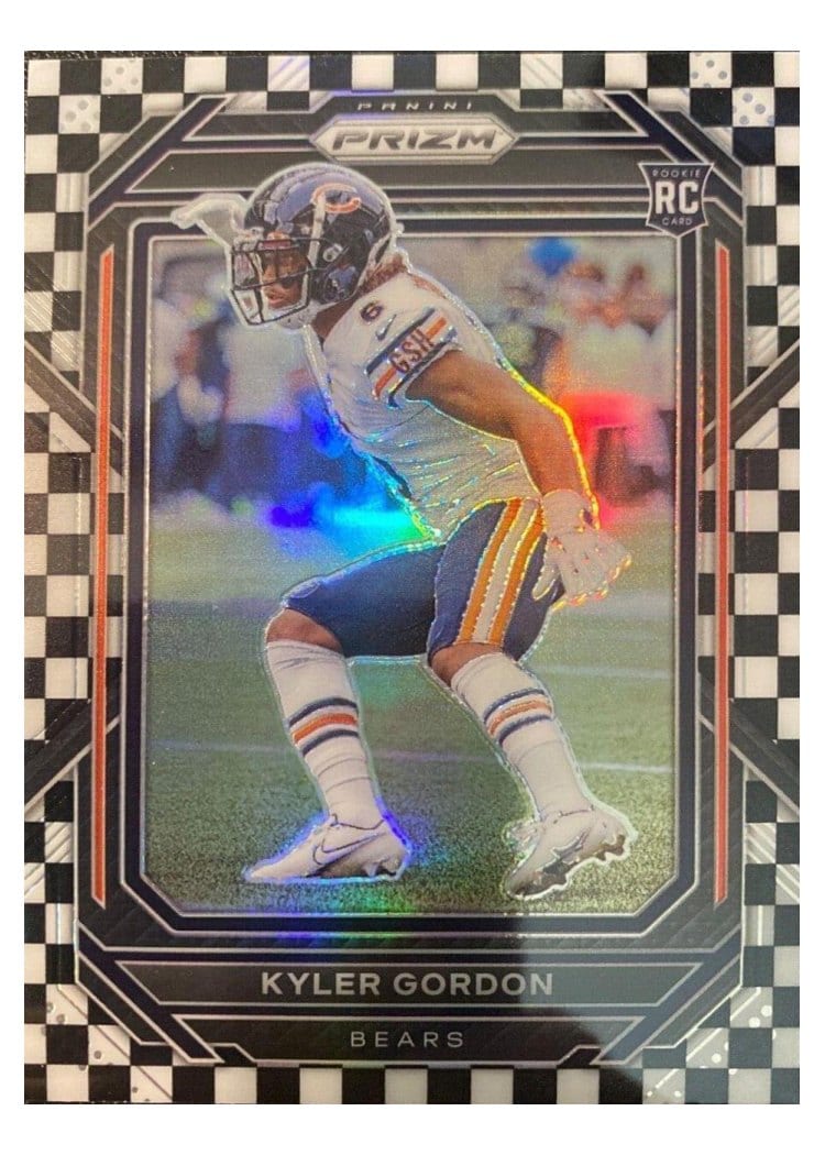 2022 Panini Prizm Base Set Kyler Gordon Black White Checker #385 card