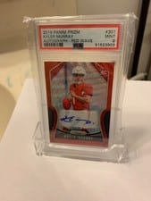 2019 Panini Prizm Kyler Murray Autograph Red Wave Prizm #301 card