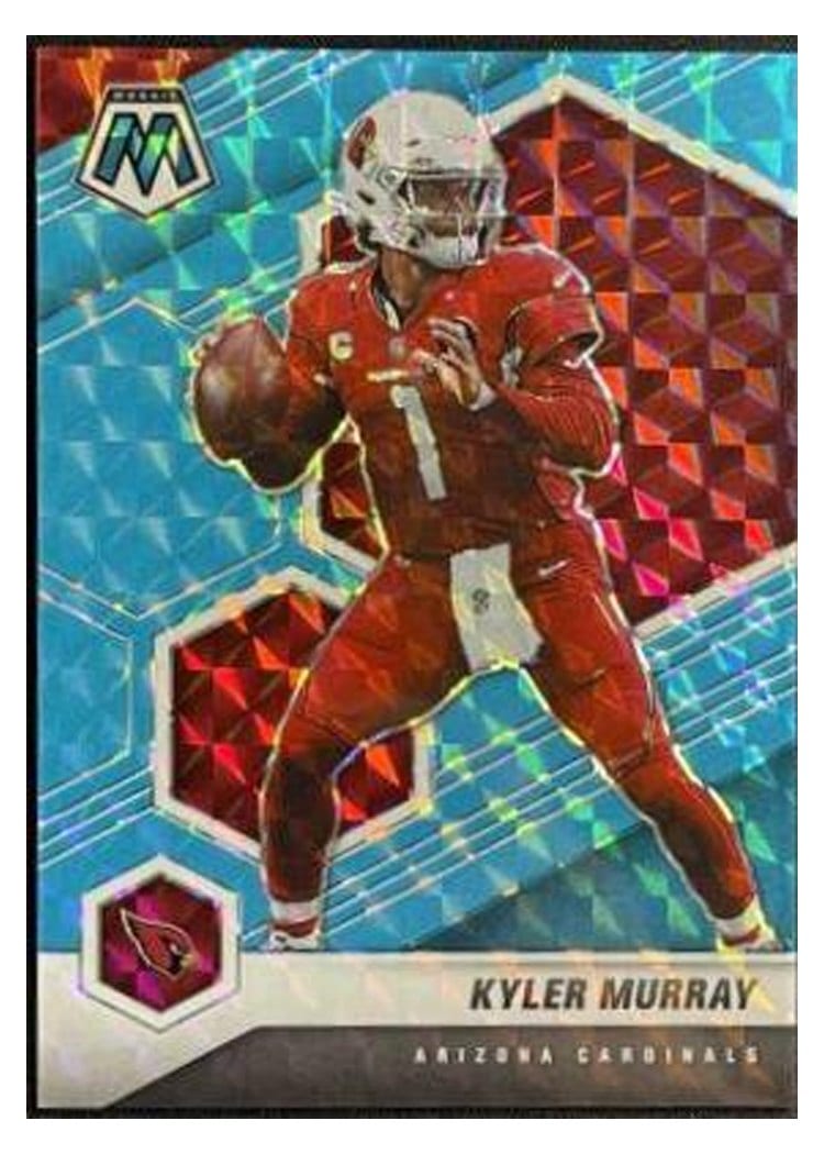 2021 Panini Mosaic Base Set Kyler Murray Blue Fluorescent #8 card