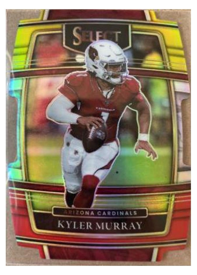 2021 Panini Select Base Set Kyler Murray Red and Yellow Die Cut #3 card