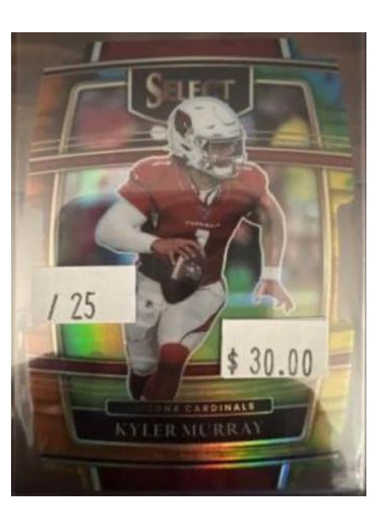 2021 Panini Select Base Set Kyler Murray Tie Dye Die Cut #3 card
