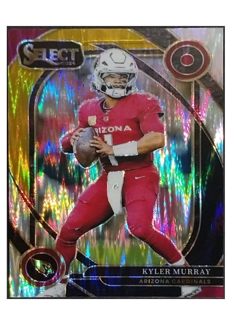 2024 Panini Select Base Set Kyler Murray Black Gold Prizm Shock #278 card