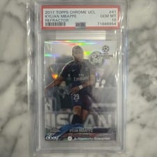2017 Topps Chrome UEFA Champions League Kylian Mbappe Refractor #41 card