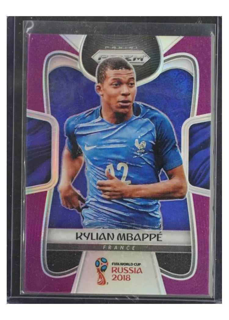 2018 Panini Prizm World Cup Kylian Mbappe Purple Prizm #80 card
