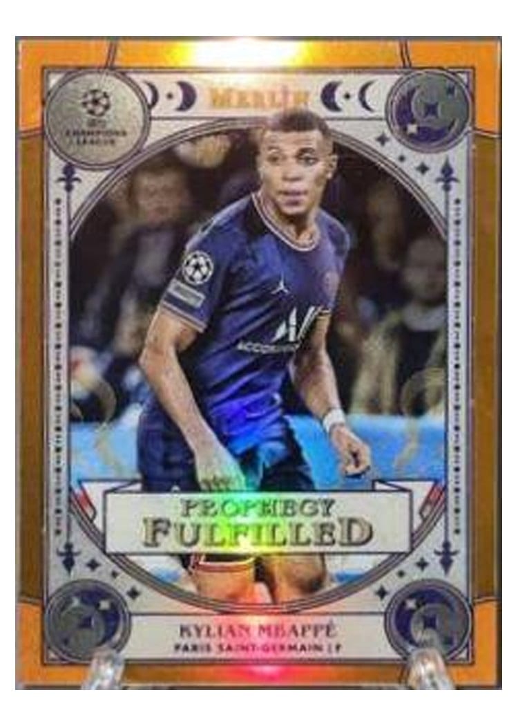 2021 Topps Merlin Chrome UEFA Prophecy Fulfilled Kylian Mbappe #PF-5 card