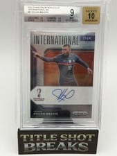 2022 Panini Prizm World Cup International Ink Autograph Kylian Mbappe card