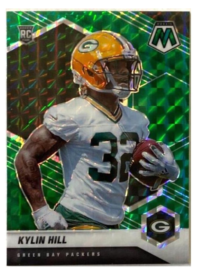 2021 Panini Mosaic Base Set Kylin Hill Green Fluorescent #374 card