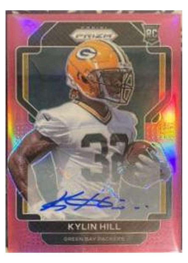 2021 Panini Prizm Base Set Kylin Hill Autograph Pink Prizm #403 card