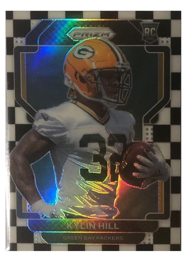 2021 Panini Prizm Base Set Kylin Hill Black and White Checker Prizm #403 card